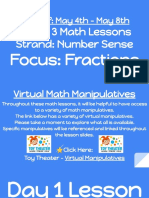 Week Of: May 4th - May 8th: Grade 3 Math Lessons Strand: Number Sense