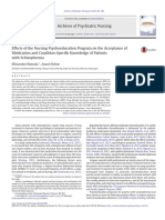 Effects of The Nursing Psychoeducation Program On The Acceptance of Medication and Condition-Specific Knowledge of Patient