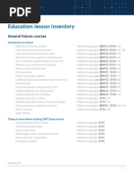 Education Lesson Inventory: General Futures Courses