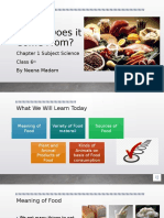 Food: Where Does It Come From?: Chapter 1 Subject Science Class 6 by Neena Madam