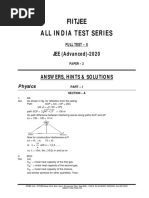 Aits 2020 FT Ii Jeea Paper 2 Sol PDF