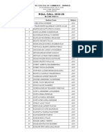 Ii 2019-20 Roll Call 27.7.19