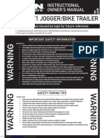 Model Sst1 Jogger/Bike Trailer: Owner's Manual Should Be Kept For Future Reference