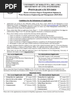 MSC PG Dip in WREM - 2020 Intake - Application Form