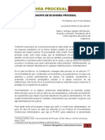 El Principio de Economía Procesa - Por Ramón de La Torre Medina