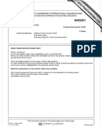 University of Cambridge International Examinations International General Certificate of Secondary Education Accounting Paper 1 Multiple Choice October/November 2005 1 Hour