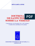 García López, Jesús. Doctrina de Santo Tomás Sobre La Verdad. EUNSA, 1967