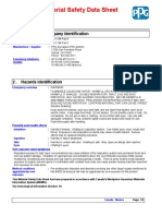 Material Safety Data Sheet: Product and Company Identification 1