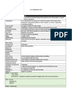 Vocabulary List Unit 5