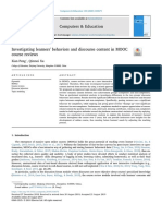 Investigating Learners' Behaviors and Discourse Content in MOOC Course Reviews - Peng, X., & Xu, Q. (2019)