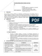 Plan Recuperación Horas Lectivas Docente Cetpro Avi 2020