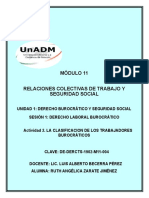 Módulo 11 Relaciones Colectivas de Trabajo Y Seguridad Social