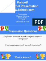 Kahoot! Tech Tool Presentation: December 3, 2018