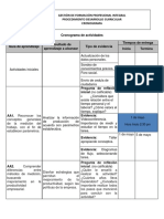 Cronograma de Actividades Medición Del Trabajo SENA Actividad 2