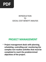 TO Social Cost Benefit Analysis