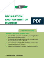 Declaration and Payment of Dividend: Learning Outcomes