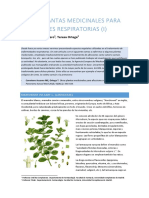 Otras Plantas Medicinales para Afecciones Respiratorias (I) : María Emilia Carretero, Teresa Ortega