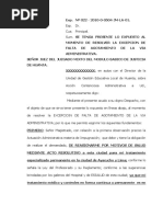 Excepcion de Falta de Agotamiento de La Via Administrativa