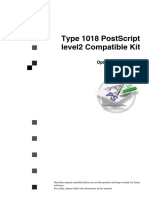 Type 1018 Postscript Level2 Compatible Kit: Supplement