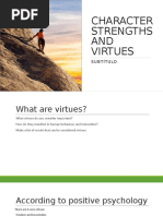 Character Strength and Virtues