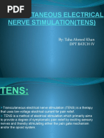 Transcutaneous Electrical Nerve Stimulation (Tens) : By: Taha Ahmed Khan DPT Batch Iv