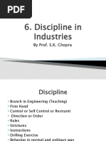 Discipline in Industries: by Prof. S.K. Chopra