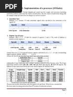 Assignment 1: Implementation of A Processor (10marks) : Constant RDST Opcode