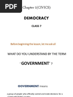 Chapter 1 (CIVICS) : Democracy