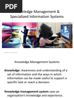 Knowledge Management & Specialized Information Systems