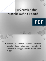 Matriks Gramian Dan Matriks Definit Positif