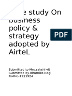 Case Study On Business Policy & Strategy Adopted by Airtel