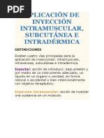 Aplicación de Inyección Intramuscular