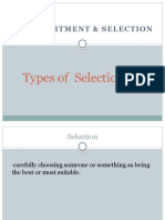 Recruitment & Selection: Types of Selection Test