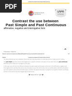 Contrast The Use Between Past Simple and Past Continuous PDF