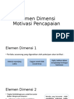 Elemen Dimensi Motivasi Pencapaian