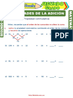 Propiedades de La Adición para Segundo Grado de Primaria