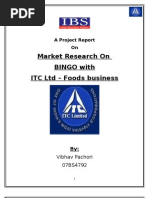 Market Research On BINGO With ITC LTD - Foods Business: A Project Report On