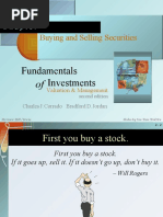 Buying and Selling Securities Buying and Selling Securities: Fundamentals Investments