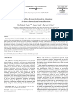 Reliability Demonstration Test Planning: A Three Dimensional Consideration