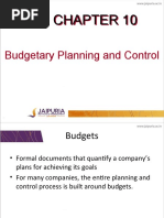 Budgetary Planning and Control