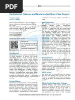 Periodontal Disease and Diabetes Mellitus: Case Report