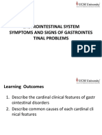 Gastrointestinal System Symptoms and Signs of Gastrointes Tinal Problems