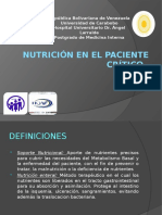 Nutrición en El Paciente Crítico