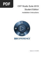 Installation and Use of Simulia CST Studio Suite 2019 Student Edition - 0