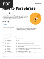 How To Paraphrase