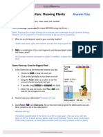 Student Exploration: Growing Plants: Answer Key