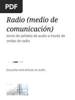 Radio (Medio de Comunicación) - Wikipedia, La Enciclopedia Libre PDF