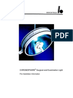 Chromophare Surgical and Examination Light: Pre-Installation Information