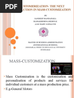 Customerization-The Next Revolution in Mass Customization: BY Sandeep Mandapaka Ramakrishna Reddy.K Ajay Babu Gopaluni