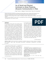 Differential Effects of Social and Physical Environmental Enrichment On Brain Plasticity, Cognition, and Ultrasonic Communication in Rats